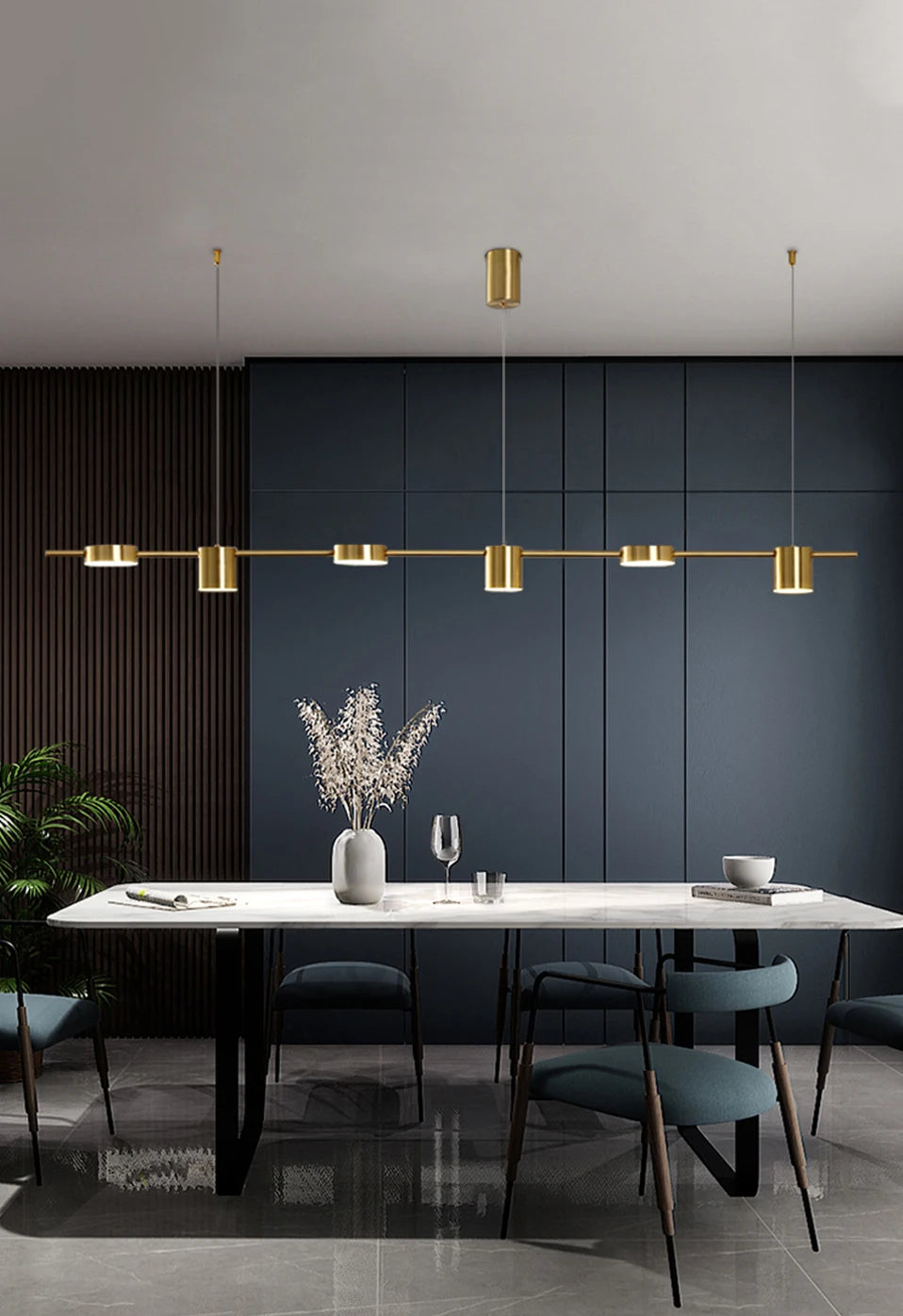 Lustres modernos para sala de estar com LED Mesa de jantar Lustre de teto Luminária suspensa para cozinha Lâmpada de iluminação interna regulável