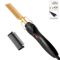 Escova alisadora 2 em 1, escova de cabelo elétrica com aquecimento rápido, portátil, ideal para viagem, alisador de barba com proteção contra queimaduras.