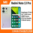 Xiaomi Redmi Note 13 Pro 5G Smartphone 6.67" Snapdragon 7S Gen 2 5100mAh Bateria 67W Carregamento Rápido 200 MP