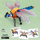 Conjunto de Brinquedos de Blocos de Construção de Insetos Joaninha - Brincadeira Duradoura para Crianças, Ótimos Modelos Colecionáveis Libélula Mantis Mosca Doméstica & Mais