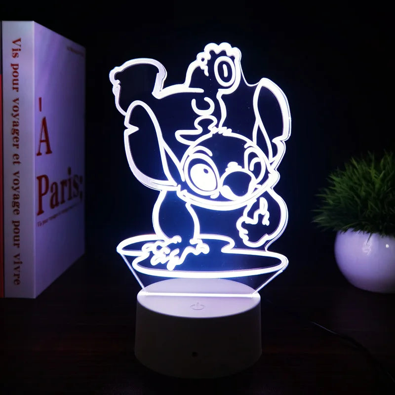 Luz noturna de ponto de ilusão 3D com controle remoto e lâmpada de decoração de quarto de toque inteligente Aniversário Dia dos Namorados Presentes de Natal