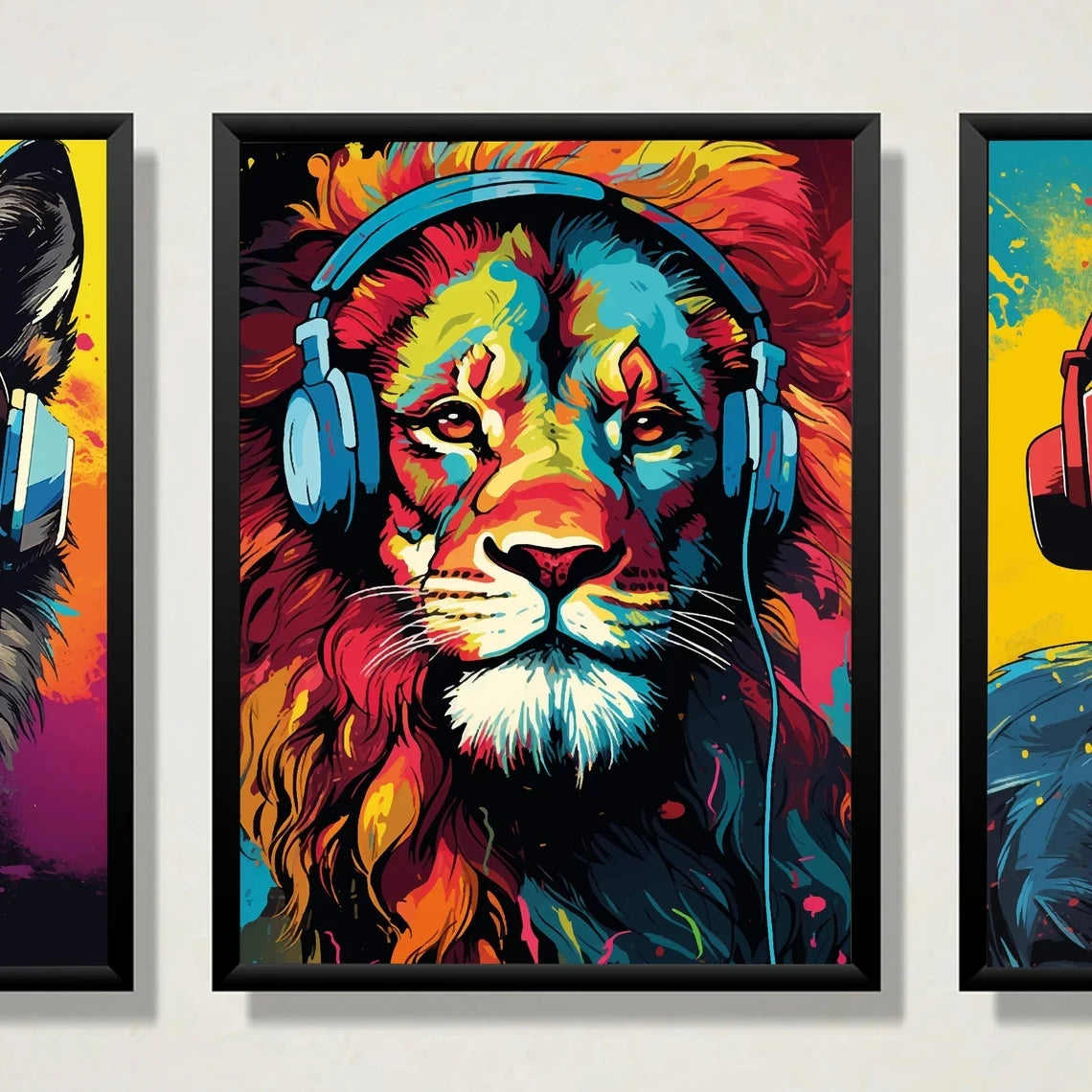 Conjunto moderno de 3 jogos Graffiti Wall Art Canvas Filho Irmão Presente Pintura Gamer Posters para sala de estar Meninos Quarto Home Decor