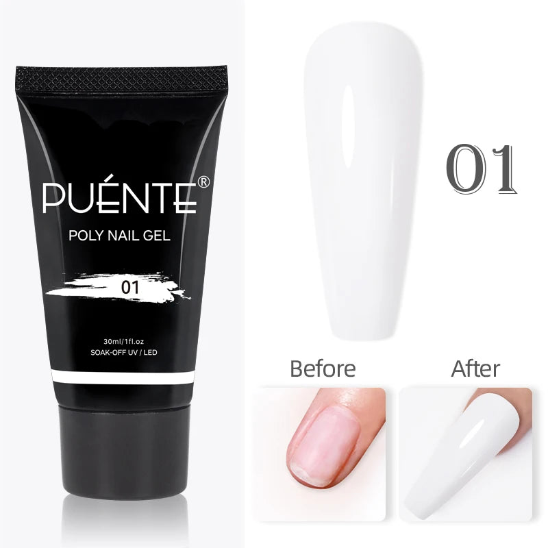 Esmalte em Gel Autonivelante 15ML Livre de Hema Gel Transparente Rígido Extensão de Unhas Modelagem 3D Cola para Strass Removedor de Verniz UV