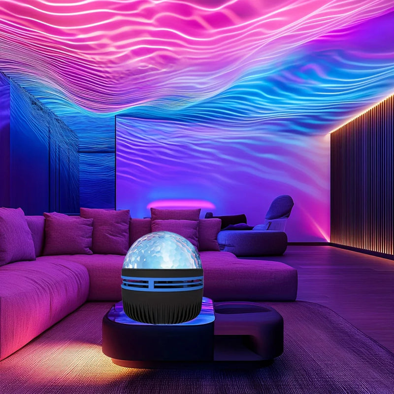 Projetor do céu noturno estrelado LED NightLights USB Plug-in Controle Remoto RGB Galaxy Light 7 modos para decoração de bar de quarto de sala de festas