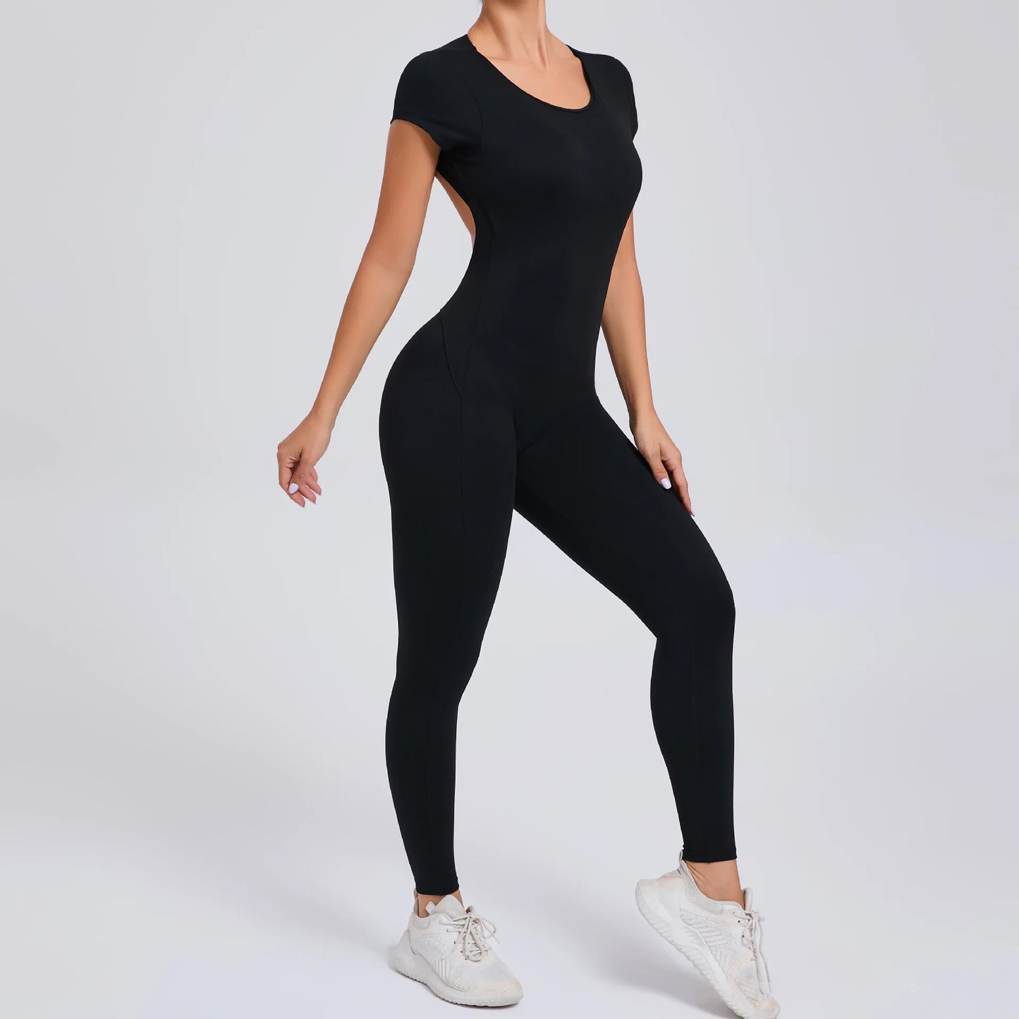 Sexy Mangas Compridas Terno Feminino Macacão Secagem Rápida Roupas de Ioga Treino Bodysuits Backless Esportes Macacão Mulheres Ginásio