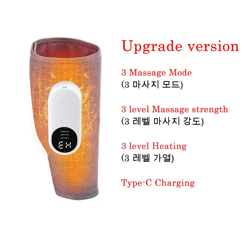 Massageador de Panturrilha Elétrico com Aquecimento, Amassamento e Pressão de Ar - Massageador de Pernas para Circulação Sanguínea, Compressão de Ar para Pernas, Sem Fio