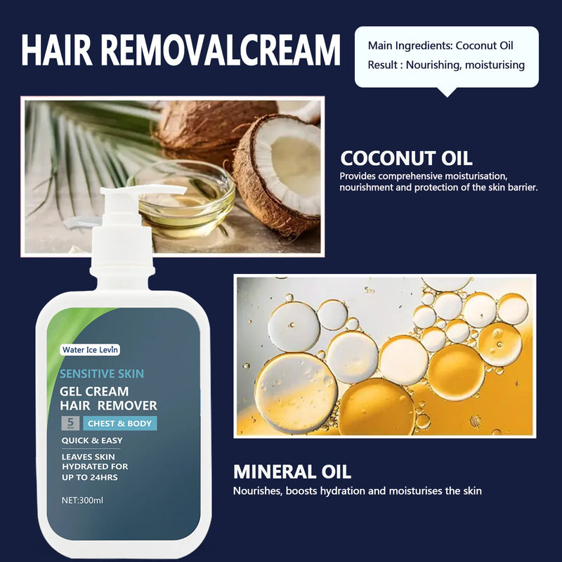 Gel de depilação poderoso creme depilador Áreas íntimas Saúde Indolor Removedor de Pêlos Inibidor de Crescimento Para Mulher Homens Cuidados com o Corpo
