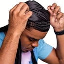 Boné de Seda Durag para Homens Bandana Silky DuRag Doo Rag Long Tail Waves Cap