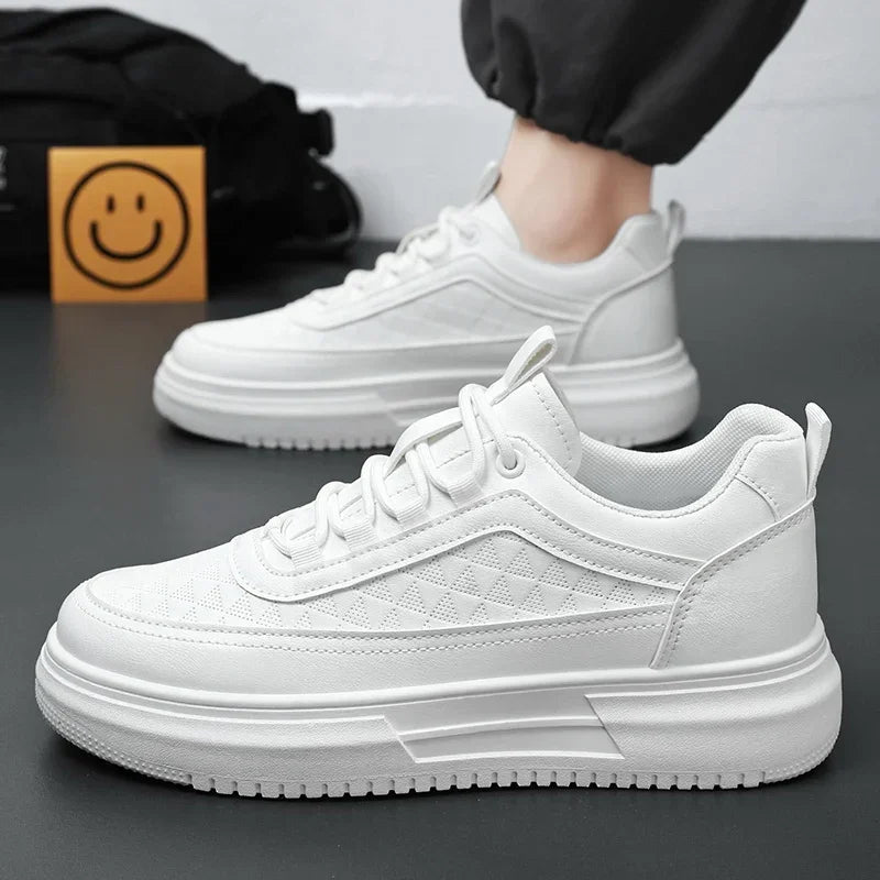Plataforma ao ar livre Homens Tênis Casuais Moda Sapatos de Corrida Brancos Respiráveis Sapatos Esportivos Masculinos Sapatos de Caminhada Leve Tênis