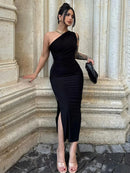 Verão Maxi Vestido Mulheres Sexy Split Moda Sem Mangas Sem Encosto Slim Vestido Feminino Casual Streetwear Club Elegantes Vestidos de Festa