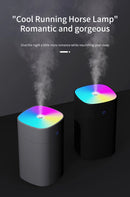 Umidificador de Ar USB Mini 400ml Difusor de Óleo Essencial Aromático para Casa e Carro Difusor Ultrassônico Silencioso com Névoa e Lâmpada LED Colorida