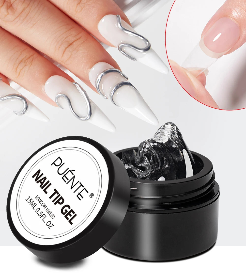 Solid Nail Tip Gel For Quickly Extend Nail Transparent 3D Modeling Carve Gel Soak Off UV Nail Art Gel Varnish 15ML Function Gel