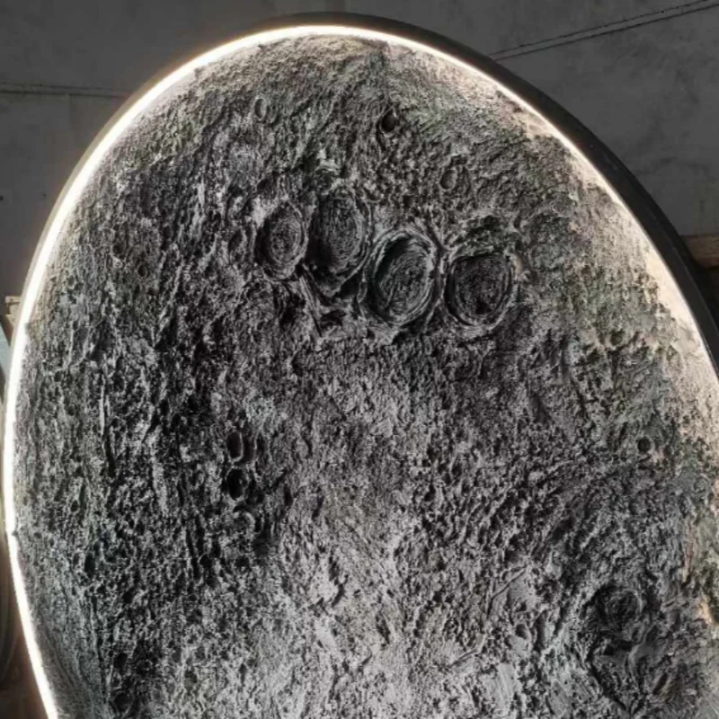 Lâmpada de parede 3D Crater moderna Luxo Redondo Tridimensional Alívio Lua Design Embelezado Decoração de Casa 3 Cor Lâmpada Mural