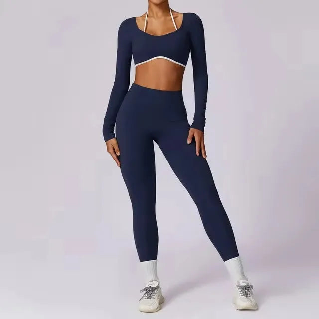 2 Pcs Conjunto de Ginástica Mulheres Treino Sem Encosto Yoga Terno Mulheres Secagem Rápida Legging Fitness Sutiã Camisa de Manga Curta Terno Esportivo Feminino