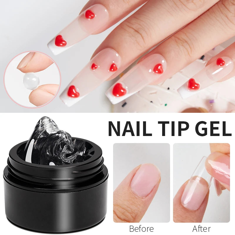 Solid Nail Tip Gel For Quickly Extend Nail Transparent 3D Modeling Carve Gel Soak Off UV Nail Art Gel Varnish 15ML Function Gel