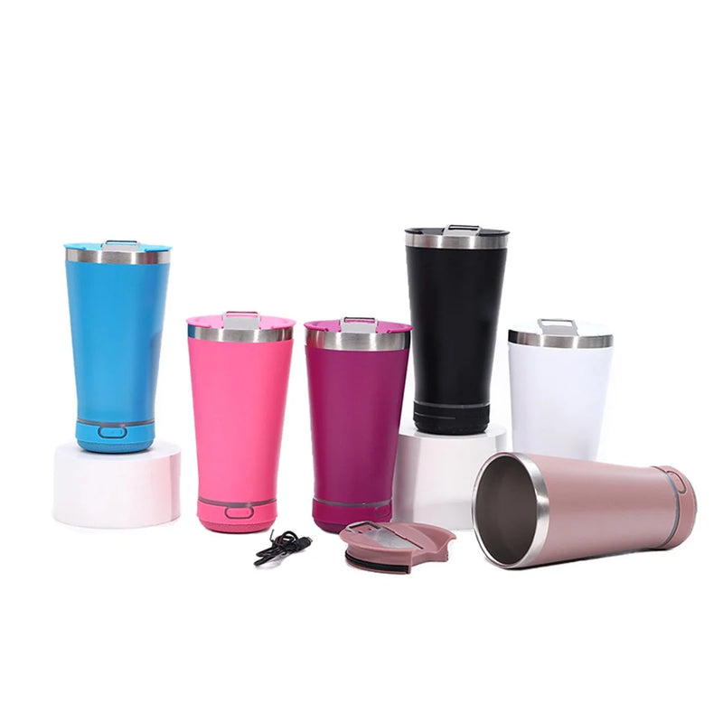 Copo Térmico de Aço Bluetooth Criativo 16oz 450ml com Dupla Camada, Refrigerador de Gelo para Carro, Coffee e Cerveja, Garrafa Térmica