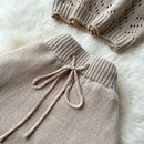 SINGREINY Verão Suave Malha 2 pcs Conjuntos Mulheres Halter Sem Mangas Camis + Bodycon Split Saia Com Cordão Oco Out Ternos De Férias