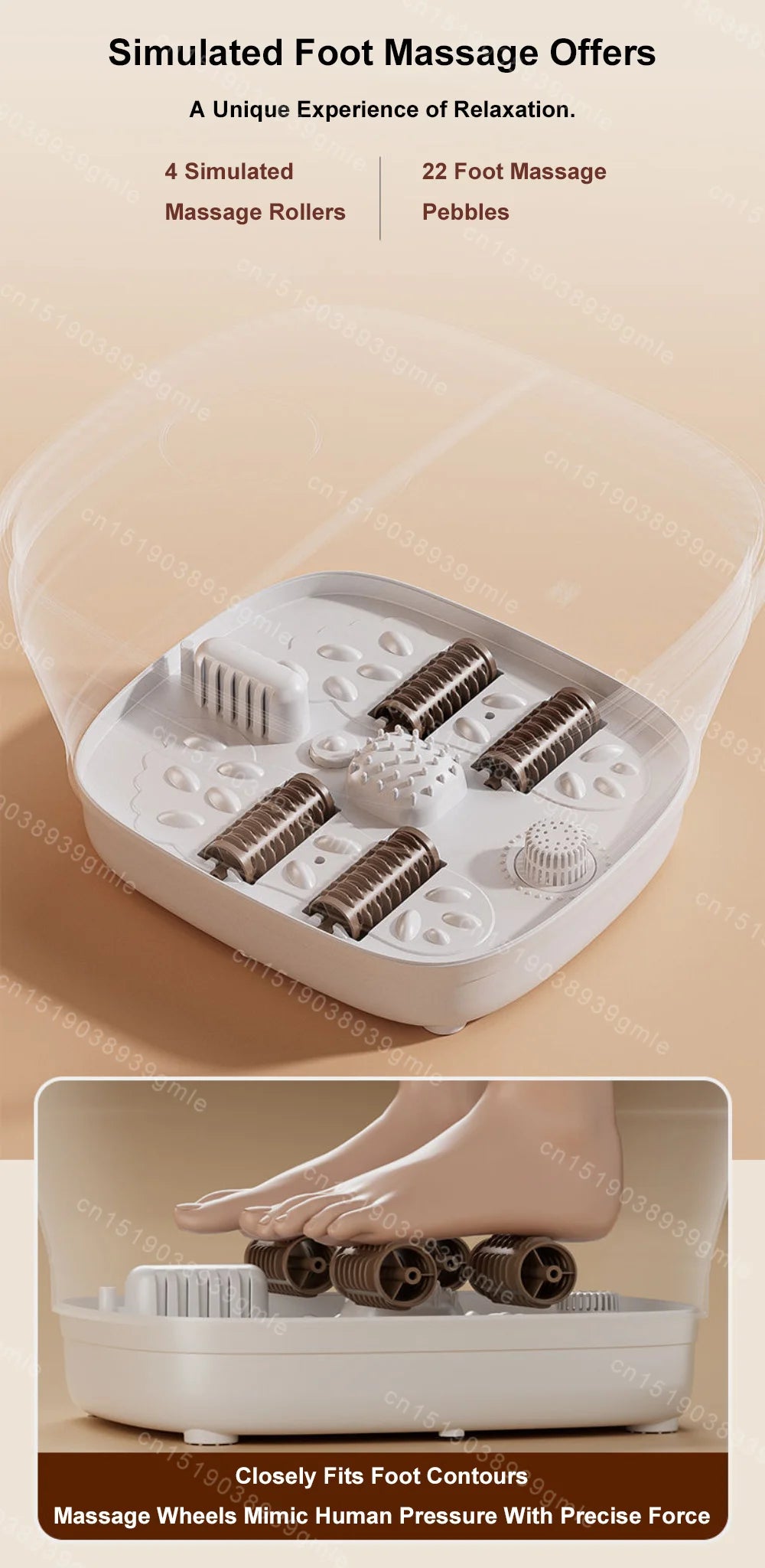 Banheira de Pés com Massagem Totalmente Automática