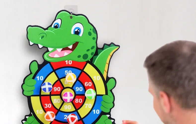 Jogos Educativos Dart Board Baby Toy Stickey Ball Dart Indoor Sports Child Montessori Games para crianças de 3 a 7 anos