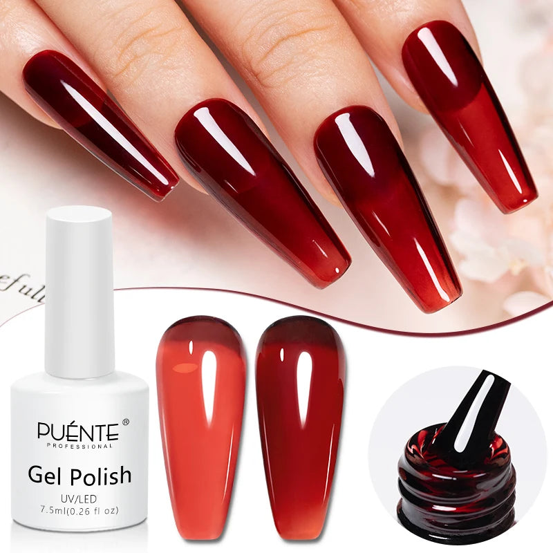 Esmalte em Gel Autonivelante 15ML Livre de Hema Gel Transparente Rígido Extensão de Unhas Modelagem 3D Cola para Strass Removedor de Verniz UV