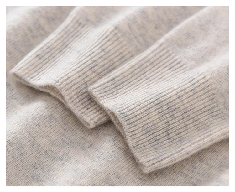 Pulôver feminino outono/inverno 100% puro suéter de caxemira casual suéter de malha gola redonda solto Tops básico versátil Blusa