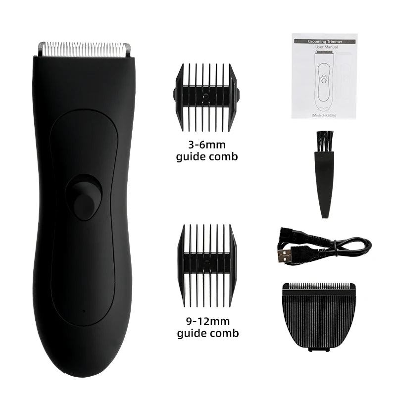 Aparador de Pêlos Corporais para Homens Bolas Mulheres Lady Shaver Remoção de Pêlos Aparador de Biquíni Aparador de Virilha & Corpo Barbeador Braço Barba Navalha