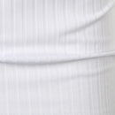 Homens Corrida Esportes Fitness Verão Novo Alto Elástico Listra Vertical Manga Curta Decote em V Slim Fit Malha Inferior Camisa Top