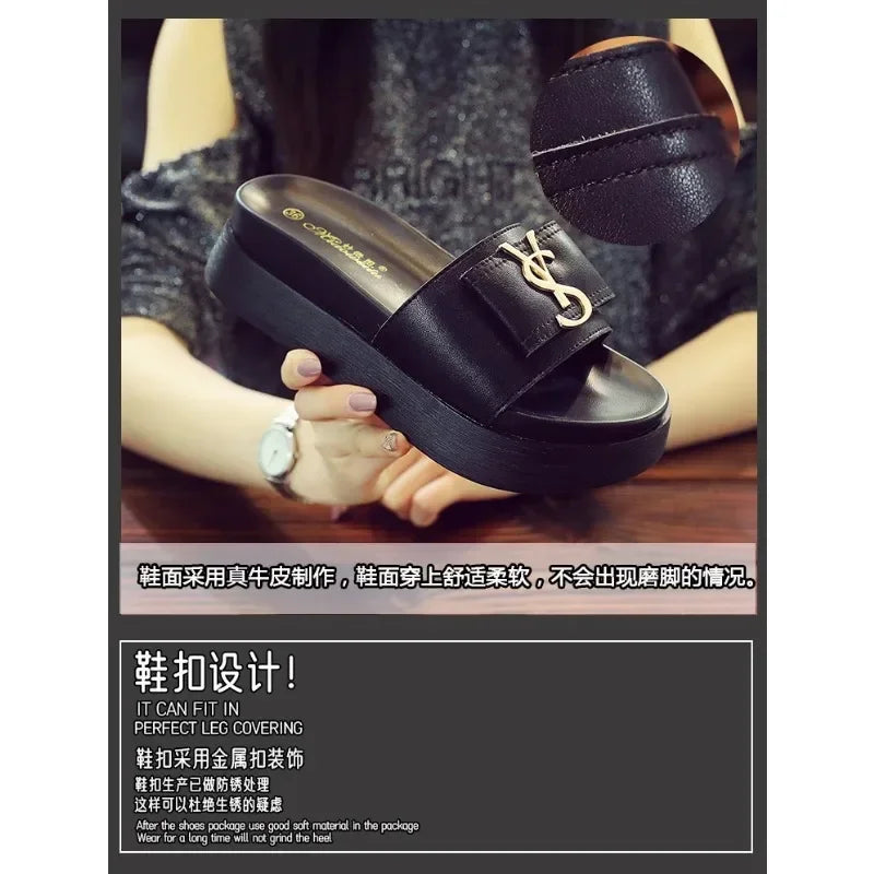 Chinelos Sapatos de Verão Mulheres Plataforma Design Slides Letras Da Moda Senhoras Sapatos Chinelo Casual Fora Antiderrapante Chinelos Sandálias
