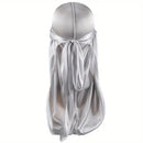 Boné de Seda Durag para Homens Bandana Silky DuRag Doo Rag Long Tail Waves Cap