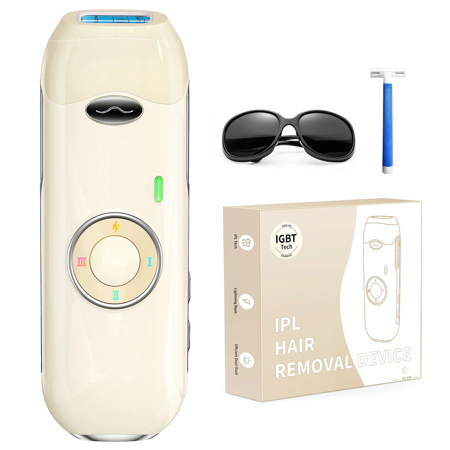 IPL Depilação Laser 22J IGBT Ilimitado 5,2 cm² luz Flashes Rápidos Depilador Indolor Rosto Axila Biquíni Treament para homens mulheres