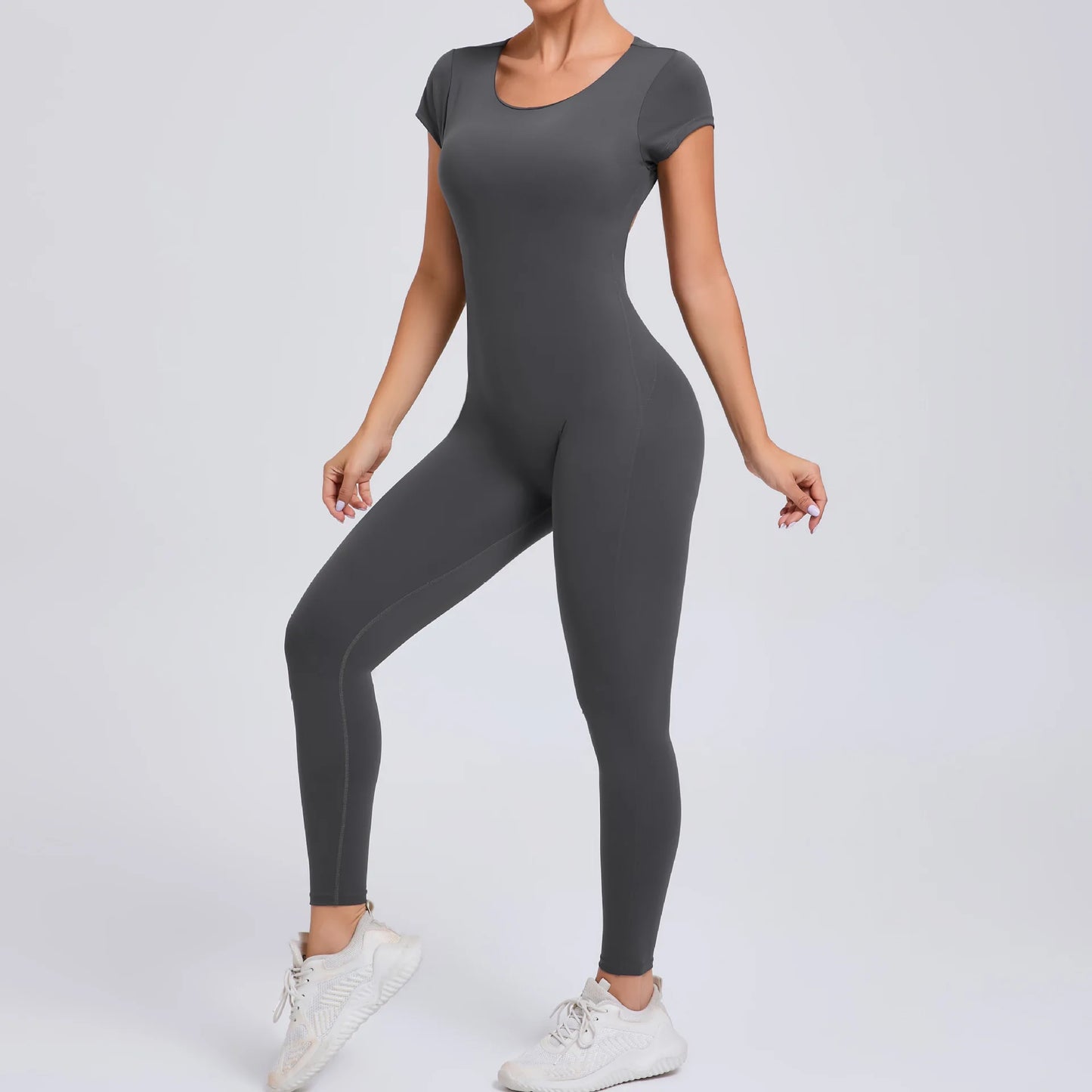 Sexy Mangas Compridas Terno Feminino Macacão Secagem Rápida Roupas de Ioga Treino Bodysuits Backless Esportes Macacão Mulheres Ginásio
