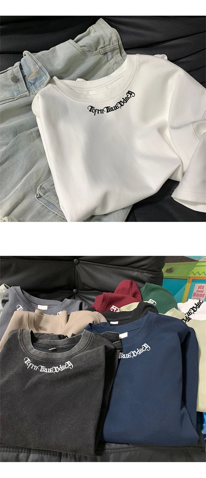 Camisetas grandes masculinas, camiseta branca de algodão 5XL para homens, casual, verão, moda, estampa de letras, gola, camisetas, roupas masculinas