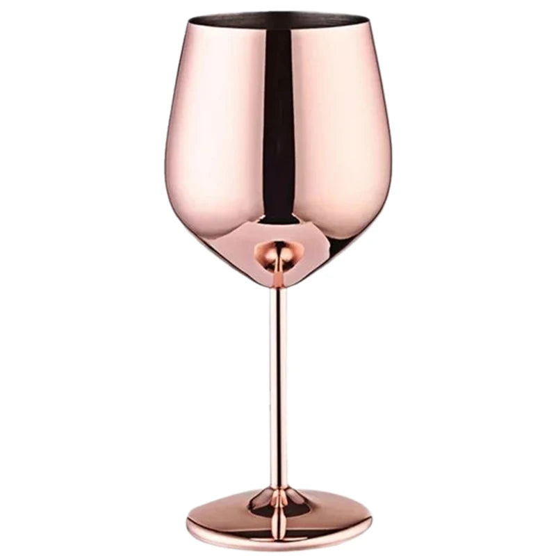 os copos de vinho altos de aço inoxidável 3PCS, projeto moderno elegante, 18oz, podem ser usados para o presente do dia do Valentim e o uso home