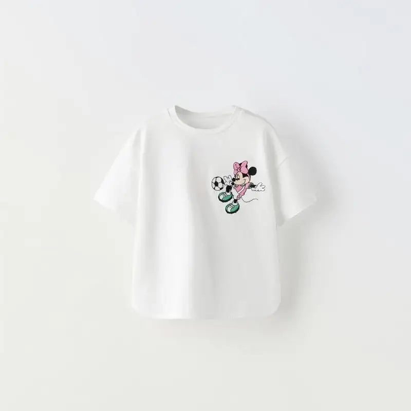 Meninos Dos Desenhos Animados Roupas Da Moda Nova Impressão De Manga Curta Tops Traje De Verão Em Torno Do Pescoço Bonito Camisa De Assentamento Crianças Casual Esportes Tees