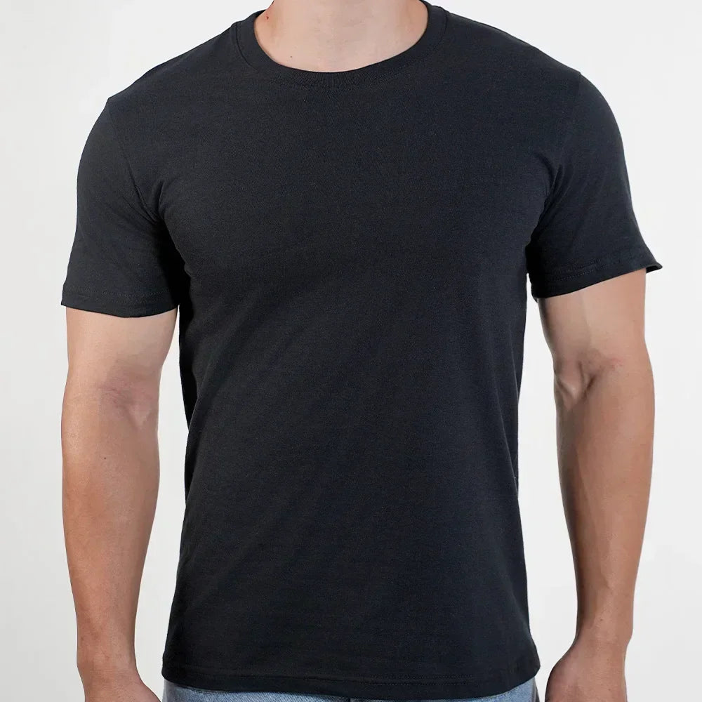 Homens Mulheres T-shirt de Algodão de Alta Qualidade Camisetas de Manga Curta O Pescoço Cor Sólida Tee Preto Branco Respirável Roupas Casal Tops