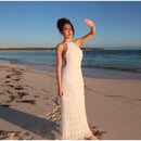 Elegante Plissado Halter Vestidos Longos Mulheres Retro Sexy Slim Sem Mangas Sem Encosto Vestido de Praia Feminino Chic Party Holiday Vestidos