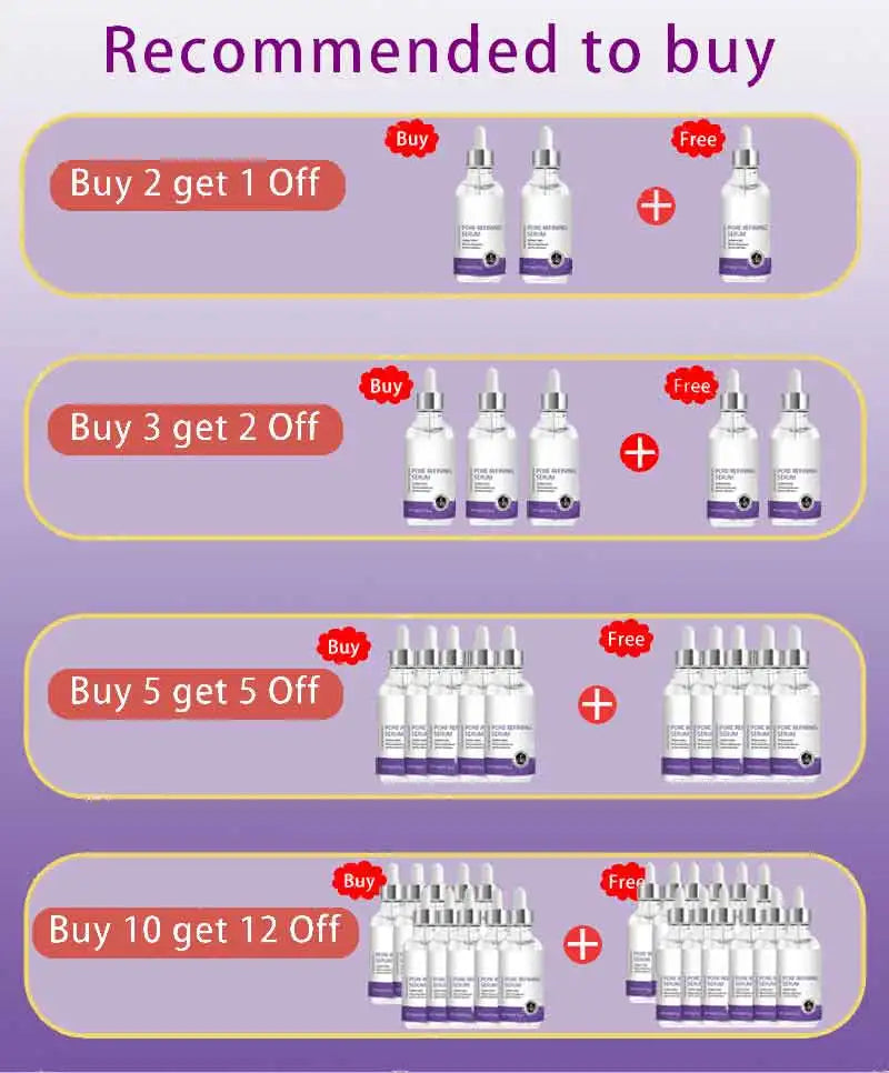 Poro Shrinking Serum Remoção de Rosto Grandes Poros Aperto Reparação Facial Poro Minimizando Essência Cuidados com a Pele Beleza Pele Firme