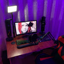 Luz de Videoconferência LED para Fotografia, Luz de Preenchimento Dimmable para Estúdio de Fotografia, Lâmpada de Preenchimento para Transmissão ao Vivo no Tiktok e Youtube