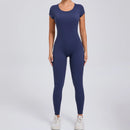 Sexy Mangas Compridas Terno Feminino Macacão Secagem Rápida Roupas de Ioga Treino Bodysuits Backless Esportes Macacão Mulheres Ginásio