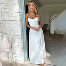 Townlike Elegante Maxi Cintura Longa Envoltório Linha A Vestido Mulheres Alça de Espaguete 2024 Vestido Primavera Verão Sem Encosto Vestidos de Festa Sexy