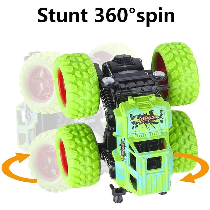Puxe para trás o carro de brinquedo Rotação inercial do carro Veículo off-road com tração nas quatro rodas SUV Racing Power Car Toy CarGift para crianças