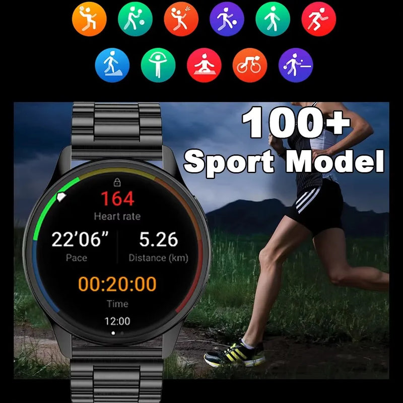 Relógios inteligentes Bluetooth de chamadas da nova moda em 2025 - monitoramento de saúde, mostradores personalizados, despertador, relógio esportivo para homens e mulheres, presente de smartwatch.