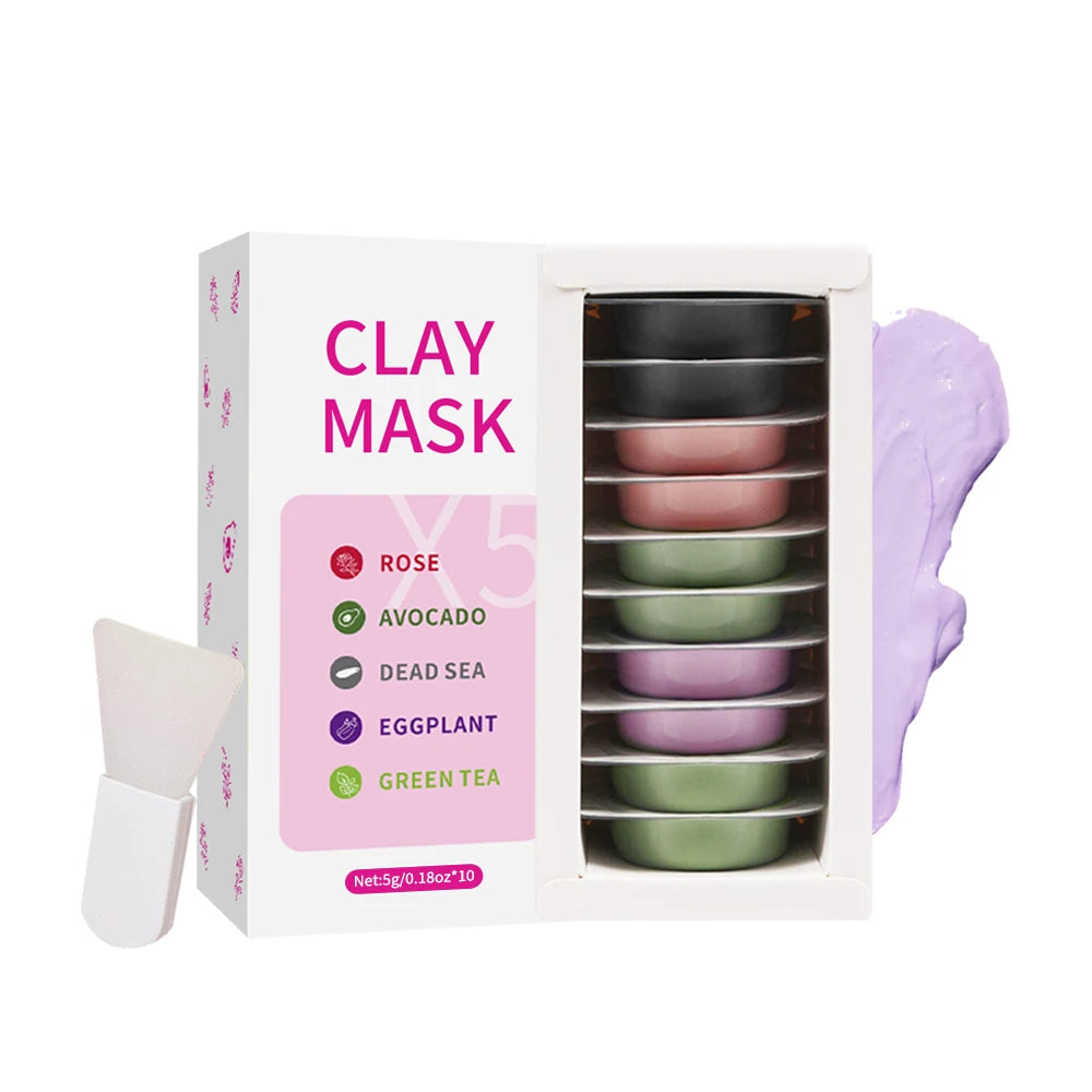 Máscara facial de argila rosa, adequada para cuidados faciais