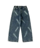 Meninas Meninos Hip Hop Dança de Salão Trajes 4 Crianças Cinza Camiseta Azul Denim Jeans Calças Jazz Dança Roupas Criança Palco Dancewear