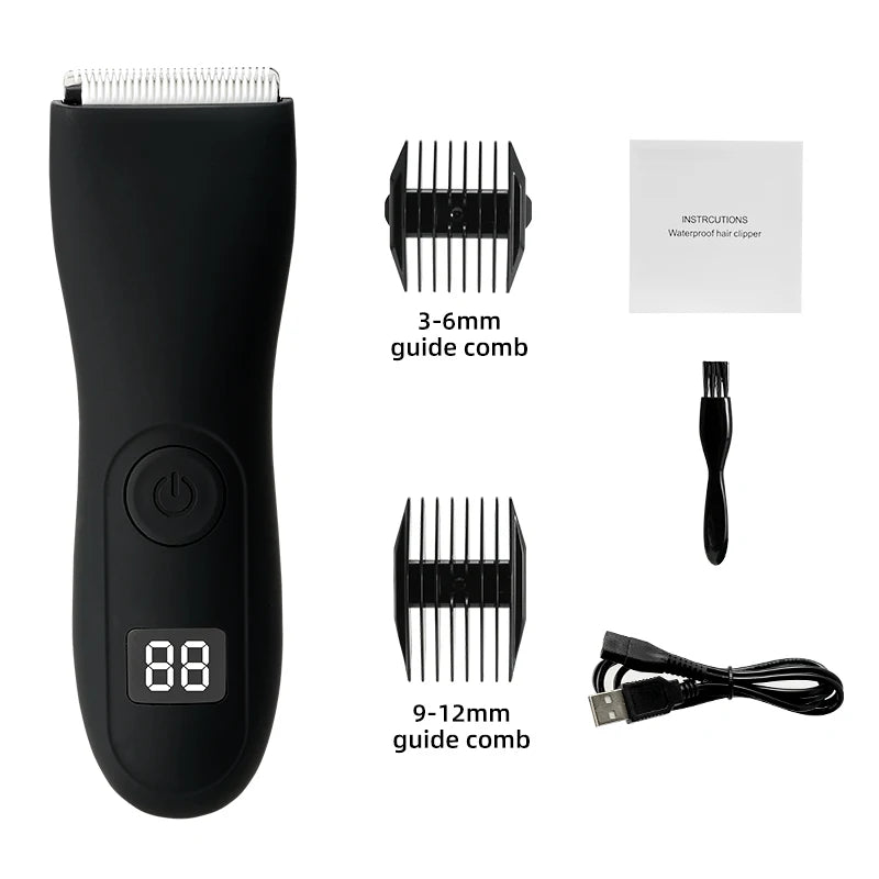 Aparador de Pêlos Corporais para Homens Bolas Mulheres Lady Shaver Remoção de Pêlos Aparador de Biquíni Aparador de Virilha & Corpo Barbeador Braço Barba Navalha