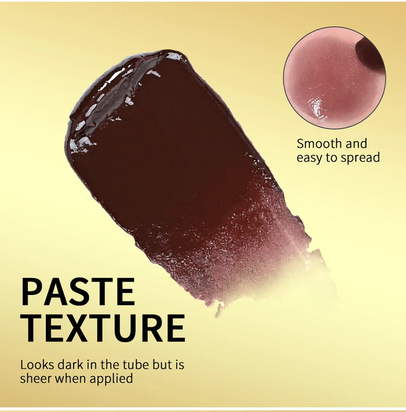 Batom Hidratante de Mel Preto de Longa Duração, Natural, Volumizador de Lábios, Maquiagem, Gloss Preenchedor de Lábios, Cosméticos Esfoliantes para os Lábios