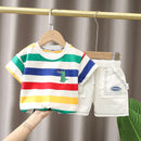 Crianças Roupas mãe Crianças Roupas Crianças Conjuntos Meninos T-shirt Shorts Verão Algodão Manga Curta moda Suit2PCS