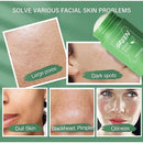 Máscara de Lama Removedora de Cravos com Chá Verde, Bastão de Limpeza Facial, Combate Espinhas e Manchas, Reduz Poros, Controle de Oleosidade, Esfolia e Clareia a Pele