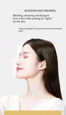 1 Caixa de Máscara em Pó Liofilizado de Peptídeo de Colágeno Set Levanta e Firme o Rosto em V Ácido Hialurônico Clareia, Hidrata e Rejuvenesce a Pele