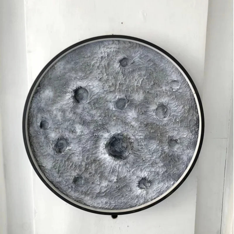Lâmpada de parede 3D Crater moderna Luxo Redondo Tridimensional Alívio Lua Design Embelezado Decoração de Casa 3 Cor Lâmpada Mural